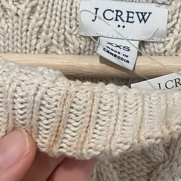 J CREW Cable Crewneck Sweater Coastal Classic Fisherman Size XXS - Picture 7 of 10